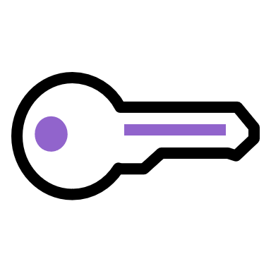FortiAuthenticator graphic showing a key to illustrate access management