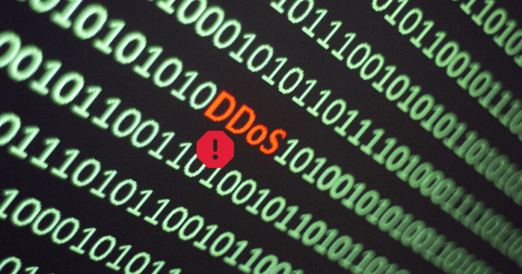 DDos Attack detected on screen