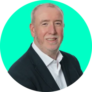 Ewan Ferguson green background