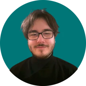 Victor Gilhooly headshot green background