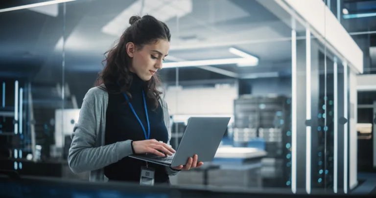 Security professional monitoring a network