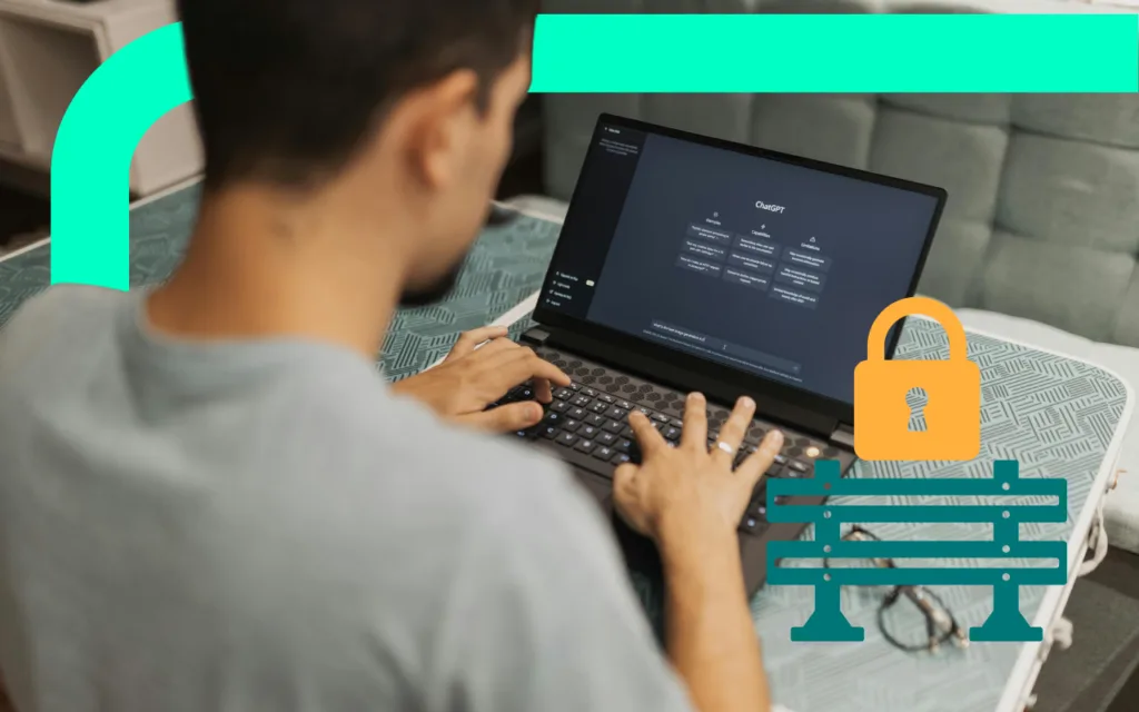 Man on laptop ChatGPT